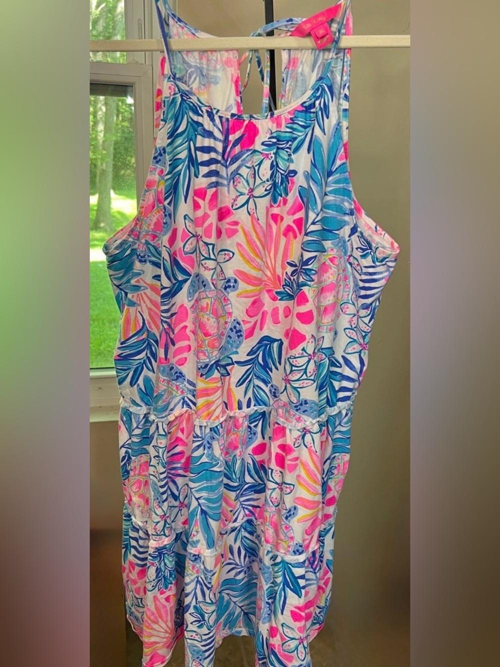 Lilly Pulitzer Womens Carina swing dress “resort white rainforest retreat” XL